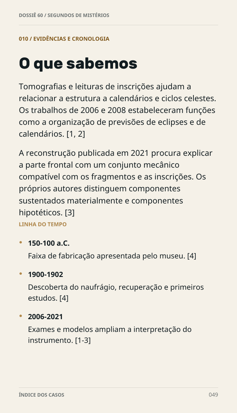 Página de prévia do dossiê gratuito de Anticítera, 2 de 4