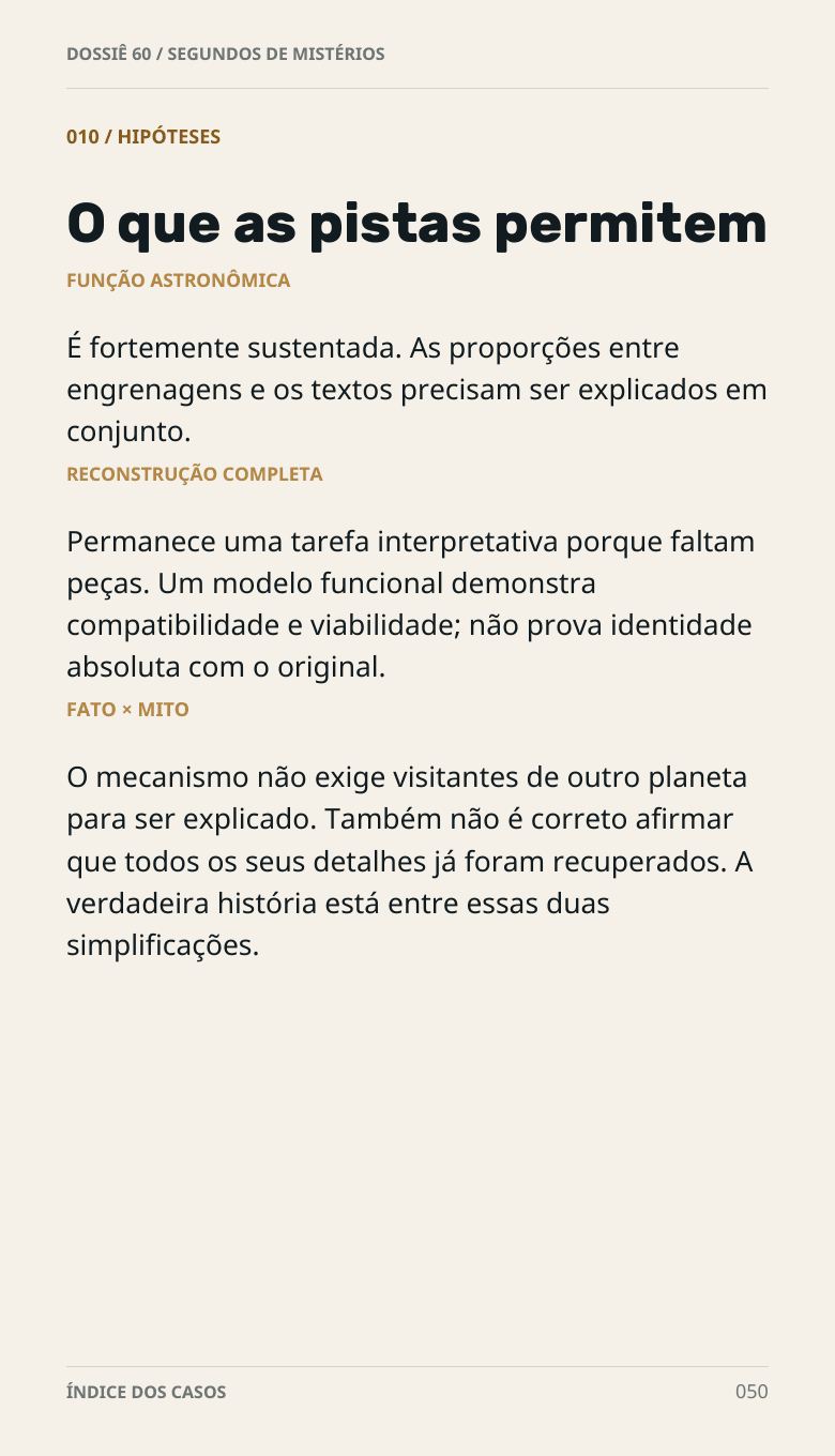 Página de prévia do dossiê gratuito de Anticítera, 3 de 4