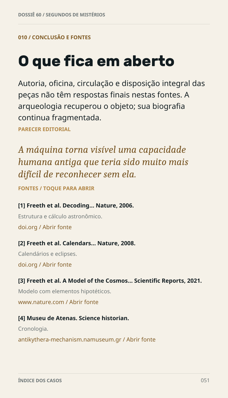 Página de prévia do dossiê gratuito de Anticítera, 4 de 4